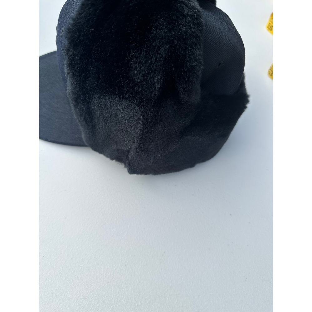 Hatco Detroit Tigers Black Faux Fur Ear Flap Fitted Hat Mens Large 7 1/2-7 5/8 - Picture 4 of 9